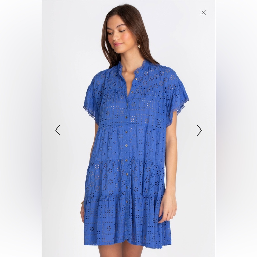 Johnny Was Juniper Mini Dress small boho embroidered eclectic whimsical artisan